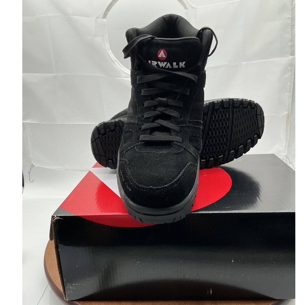 Airwalk Mongo Mid CT‎ Composite Toe Work Boots Black Suede EH SR AW6360 Mens 8